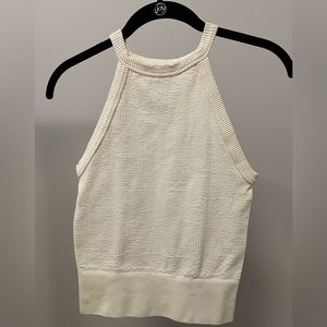 Free People Intimately Cropped Ribbed High-cut Sculpt Tank. M/L.